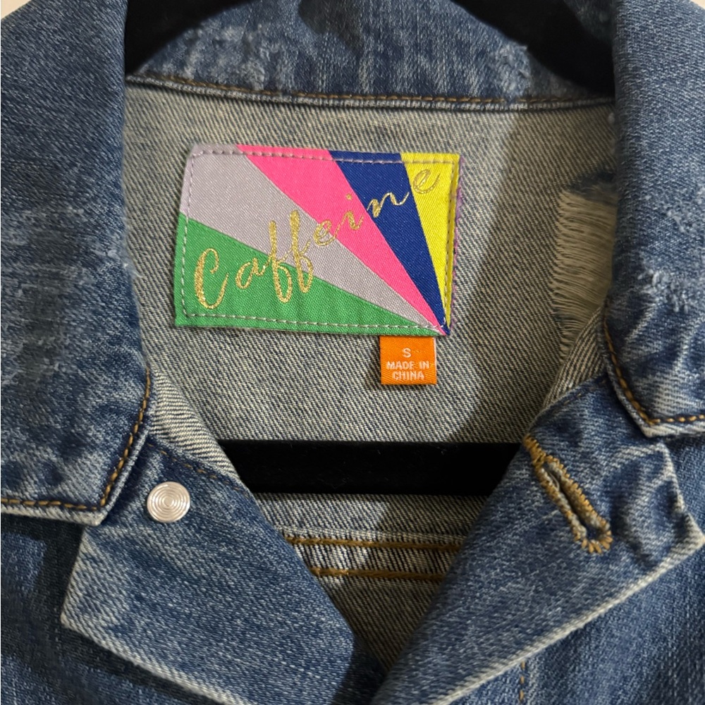 Caffeine small luxury patch Jean jacket - image 3